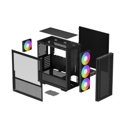 Caja de PC sin fuente de alimentación - DEEPCOOL CH560 (Negro) - Torre media - Formato E-ATX