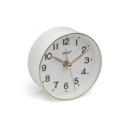 Reloj-Despertador Versa Blanco Plástico Reloj-Despertador Versa Blanco Plástico