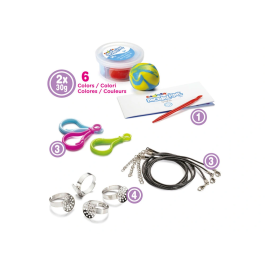 Carioca Pasta para modelar Modelight Bijoux Anillos super ligera elástica maleable se seca al aire sin gluten 2 pot de 30gr