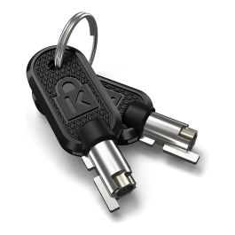 Kensington ClickSafe 2.0 - Candado de seguridad portátil universal con cable en espiral (1.82 m), 3 en 1, con llave - Negro metálico