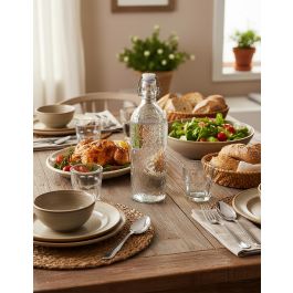 La Mediterranea Botella Vidrio T/Clasico 1.1L 9x9x30.8 cm