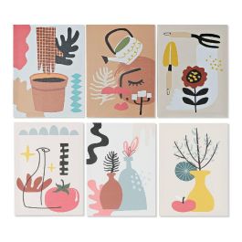 Cuadro DKD Home Decor Plants Maceta Escandinavo 30 x 1,8 x 40 cm Multicolor