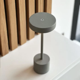 Lumisky ROBY GREY Lámpara de Mesa Inalámbrica H30 cm Aluminium Touch Gris Claro LED