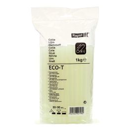 Rapid 40302798 - Barra de cola termofusible Eco T, transparente, universal, Ø12 x 190 mm, 1 kg, para 160-200°C