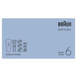 Braun BRA8700216645362 Afeitadora eléctrica Serie 6 Negra, 60 min batería, carga rápida 5 min