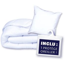 Paquete de protección: edredón 140x200 cm + funda de almohada + 1 protector de almohada - hecho en Francia Paquete de protección: edredón 140x200 cm + funda de almohada + 1 protector de almohada - hecho en Francia
