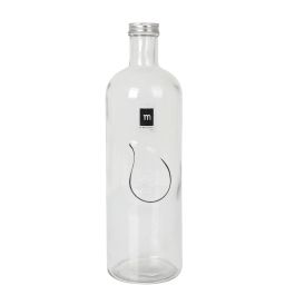 La Mediterranea Botella de Vidrio con Tapón de Metal 1.6L - 9.8 x 32.9 x 9.8 cm