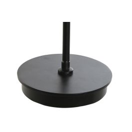 DKD Home Decor Lámpara Sobremesa Colonial Yute Hierro Natural Negro 17 x 52 x 57 cm