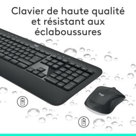 Logitech MK540 Combo Teclado y Ratón Inalámbrico, Teclado de Tamaño Estándar con Reducción de Ruido, Ratón Ambidiestro Ergonómico