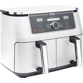 Ninja AF400EU Foodi MAX Freidora de Aire Caliente Dual Zone 9.5L con Horno, Asador y Deshidratador Blanca