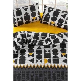 Juego de cama ASI8684283019045 - 1 funda nórdica 220x240 cm + 2 fundas de almohada 60x60 cm - 100% algodón reforzado - Negro
