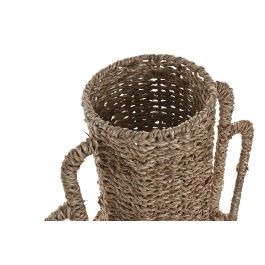 DKD Home Decor Jarrón Tropical Natural Seagrass/Metal 27 x 46 x 27 cm (4 Unidades)
