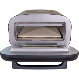 UNOLD 68805 Don Alfredo - Horno de Pizza Eléctrico Digital, 1 Pizza (30 cm, Hasta 450 °C), Piedra de Cocina, Negro y Acero Inoxidable, 1700 W