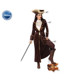 Disfraz de Pirata para Mujer Adulto, Talla XS-S. Color Marrón. Ideal para Fiestas Temáticas, Carnaval o Halloween. Confeccionado en Poliéster. Disfraz de Pirata para Mujer Adulto, Talla XS-S. Color Marrón. Ideal para Fiestas Temáticas, Carnaval o Halloween. Confeccionado en Poliéster.