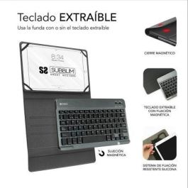 SUBBLIM Funda Tablet KEYTAB PRO BLUETOOTH 10,1" Red