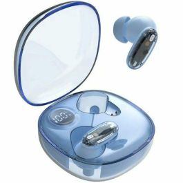 Mars Gaming MHIB2BL Auriculares Inalámbricos Bluetooth 5.4 Intraurales Azules con Micrófono, Estuche de Carga con Pantalla y 24h Autonomía