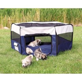 TRIXIE Corredero para conejos/cachorros ø 130 × 55 cm azul/gris Precio: 53.99936575. SKU: B18DQX5Y2V