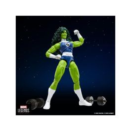 Hasbro Marvel Legends Series Retro Figura She-Hulk 15 cm con 20 puntos de articulación y accesorios 4 Fantásticos Coleccionable PVC