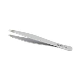 Lussoni Pinzas de Depilar Rectas de Acero Inoxidable para Cejas | Punta Alineada Precisa | Elimina Pelos Suavemente 9,4 cm 1 Unidad