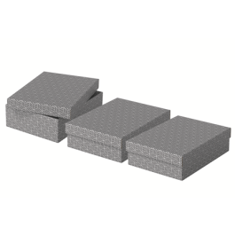 Esselte Caja de almacenaje 628285 Pack 3 Cajas Grises 360x265x100mm Cartón