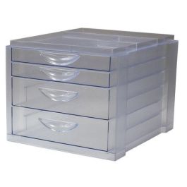 Modulo Olef 4 Cajones Mixtos (2 Grandes + 2 Pequeños) Color Traslucido Cristal/Cristal Precio: 38.50000022. SKU: B1CBWH9ZHH