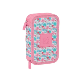 Plumier Doble Moos Flores Multicolor 12.5 x 19.5 x 4 cm 28 piezas Precio: 8.49999953. SKU: B1D9F365JG