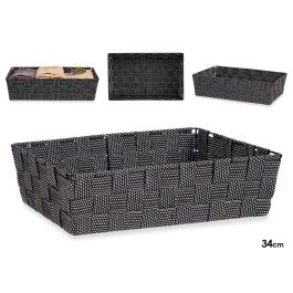 Kipit Cesta de Tela Rectangular sin Asas 34 cm x 21 cm x 8.5 cm Negro Poliéster 3.8 l (Set de 18) Precio: 44.5000006. SKU: S3607603