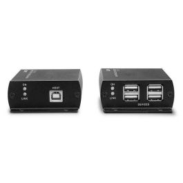 Lindy Extensor USB 2.0 de 4 Puertos Cat.6 hasta 140m para Periféricos, Impresoras, Escáneres, Cámaras Web
