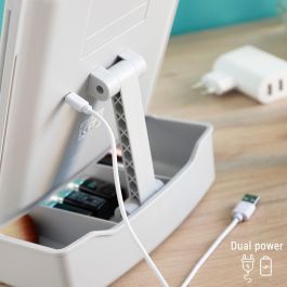 Espejo LED Plegable con Organizador de Maquillaje 3 en 1 Panomir InnovaGoods Espejo LED Plegable con Organizador de Maquillaje 3 en 1 Panomir InnovaGoods