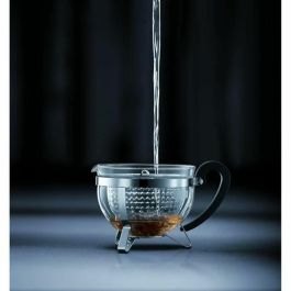 Bodum 0727015205137 Tetera de Vidrio y Acero Inoxidable Chambord 1 L Gris