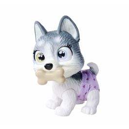 Smoby AAABK62987 Pamper Petz Husky para adoptar, con 4 accesorios, articulado y hace pipí, +3 años