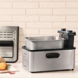 Cecotec CleanFry Infinity 3000 Full Inox Freidora Eléctrica 3L 2400W, Filtro OilCleaner, Apta Lavavajillas