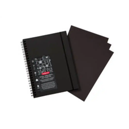 Derwent Cuaderno Espiral Dibujo Din A4 Papel Negro 40 Hojas 200 gr/m2