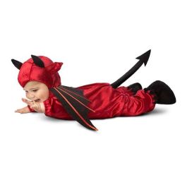 Disfraz bebé diablo gorro, alas, mono con cola y patucos talla 12-24 m Disfraz bebé diablo gorro, alas, mono con cola y patucos talla 12-24 m