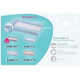 Domiva Cambiador de PVC Suave y Cómodo con 2 Esponjas Extraíbles 42x70 cm Blanco