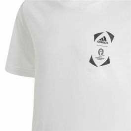 Camiseta de Manga Corta Adidas EURO 24 Blanco