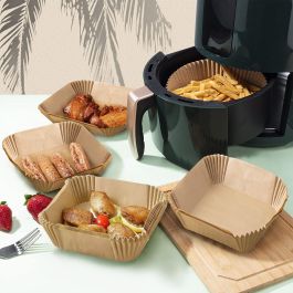 Inde Set 35 Bases Papel Airfryer Cuadradas 20 cm