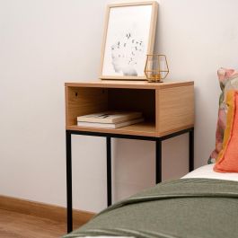 Vinthera Mesilla Moa MDF Natural Patas Acero 40x30x68 cm