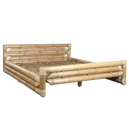 DKD Home Decor Cama Tropical 220 x 74 x 202.5 cm Bambú Ratán Natural