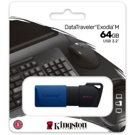 KINGSTON PENDRIVE 64GB USB 3.2 Gen 1 DTXM/64GB Negro/Azul