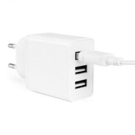 Orbegozo EN 1100 Cargador de Pared Universal 3xUSB 17W, con Protección Sobrecarga para Viajes y Carga Simultánea