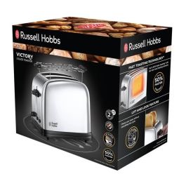 Russell Hobbs 23310-56 Tostador Eléctrico con Tueste Rápido, Función Levantar y Ver, Calientapanecillos y Bandeja Recogemigas