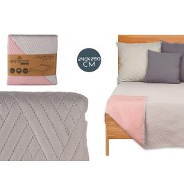 Colcha Cama Reversible 240X260 Gris Claro Y Rosa Giftdecor (6 Unidades) Precio: 119.59000031. SKU: B1JELM4AGF