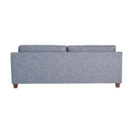 Sofá 3 Plazas Azul Tejido-Madera 221 X 90 X 87 cm