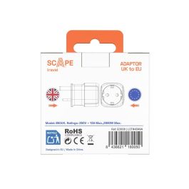 Scape Travel Enchufe Adaptador Schuko a UK