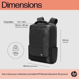 HP Renew Executive Mochila para Portátil 16 Pulgadas, Funcional y Versátil, Fabricada con Plásticos Reciclados