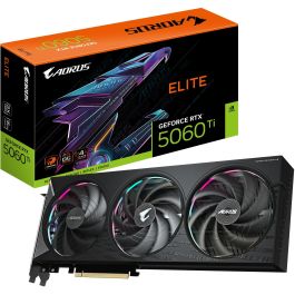 Gigabyte Tarjeta Gráfica RTX 5060 Ti AORUS Elite 16 GB GDDR7 con 3 Ventiladores GV-N506TAORUS E-16GD Precio: 625.50000029. SKU: B1CMYV932X