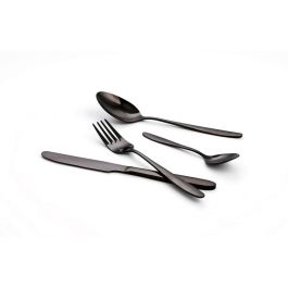 Quid Celebrart Set 24 Cubiertos de Mesa de Acero Inoxidable Negro con Acabado Brillo, 26 cm-2 mm, Aptos Lavavajillas y Duraderos Quid Celebrart Set 24 Cubiertos de Mesa de Acero Inoxidable Negro con Acabado Brillo, 26 cm-2 mm, Aptos Lavavajillas y Duraderos