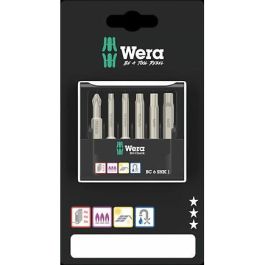 Wera 6 SHK 1 SB - Juego de 6 Puntas Phillips PH1 y Torx Plus TX15, TX20, TX25 con Funda de Transporte