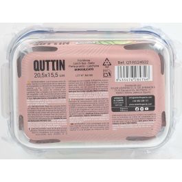 Inde Fiambrera Rectangular con Tapa Hermética "Boho" 20.5 cm x 15.5 cm x 7 cm (6 Unidades)